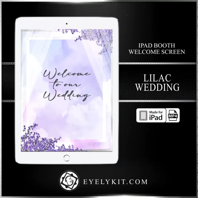 iPad Photo Booth Screen IPAD-PHOTOBOOTH-ATTRACT-SCREEN-lilac-wedding