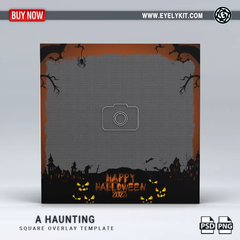 PHOTO BOOTH OVERLAY OVERLAY-TEMPLATE-A-HAUNTING-SQUARE