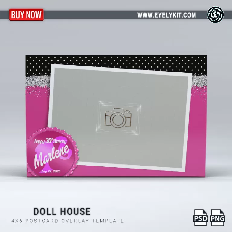 PHOTO BOOTH OVERLAY OVERLAY-TEMPLATE-DOLL-HOUSE-1PICL