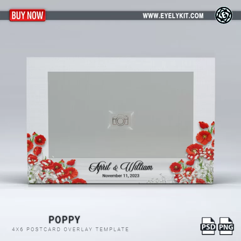 PHOTO BOOTH OVERLAY OVERLAY-TEMPLATE-POPPY-1PICL