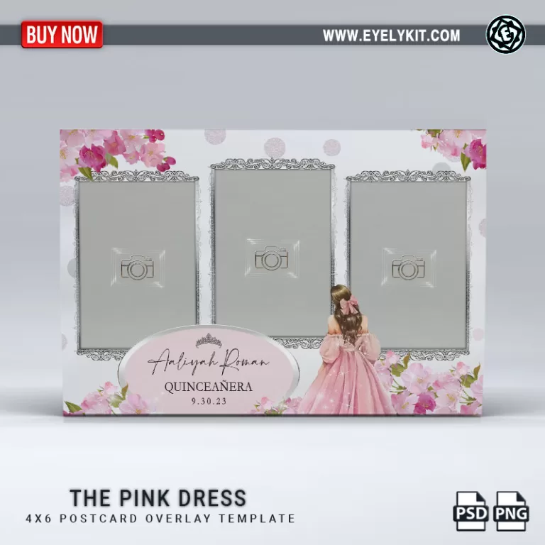 PHOTO BOOTH OVERLAY OVERLAY-TEMPLATE-THE-PINK-DRESS-3PICP