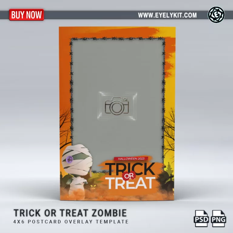 PHOTO BOOTH OVERLAY OVERLAY-TEMPLATE-TRICK-OR-TREAT-ZOMBIE-1PICP