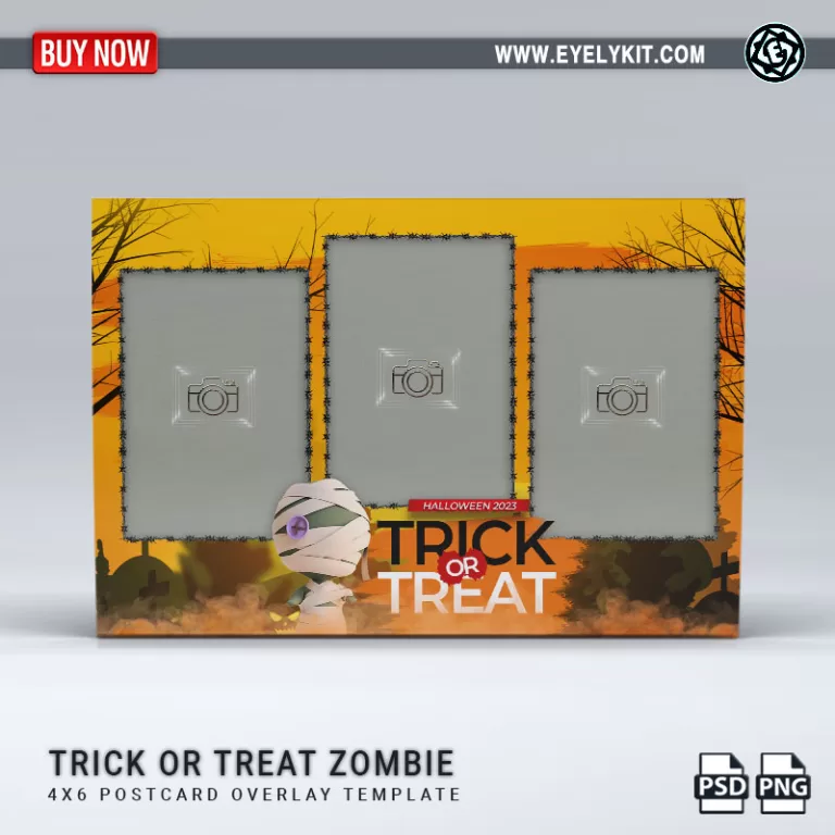 PHOTO BOOTH OVERLAY OVERLAY-TEMPLATE-TRICK-OR-TREAT-ZOMBIE-3PICP