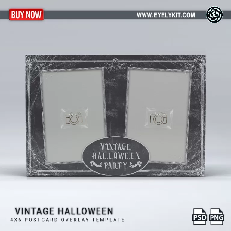 PHOTO BOOTH OVERLAY OVERLAY-TEMPLATE-VINTAGE-HALLOWEEN-2PIC-P