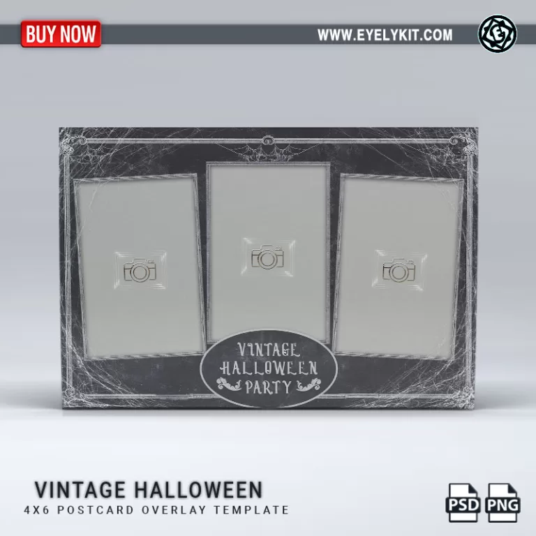 PHOTO BOOTH OVERLAY OVERLAY-TEMPLATE-VINTAGE-HALLOWEEN-3PICP