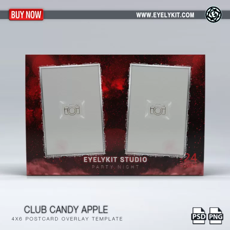 PHOTO BOOTH OVERLAY OVERLAY-TEMPLATE.CLUB-CANDY-APPLE-2PICP