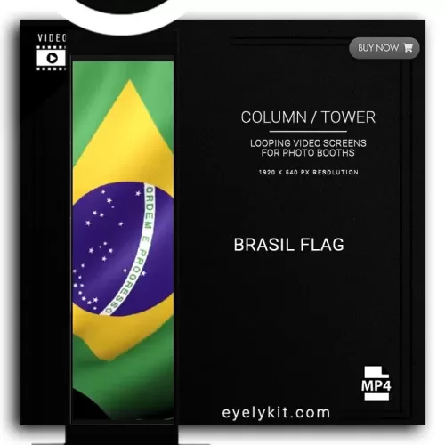 COLUMN PILLAR TOWER VIDEO COLUMN-DEMO-PHOTOBOOTH-brasil flag