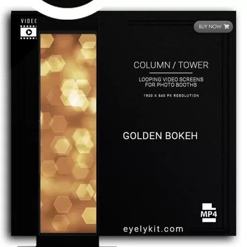 COLUMN PILLAR TOWER VIDEO COLUMN-DEMO-PHOTOBOOTH-gold-bokeh