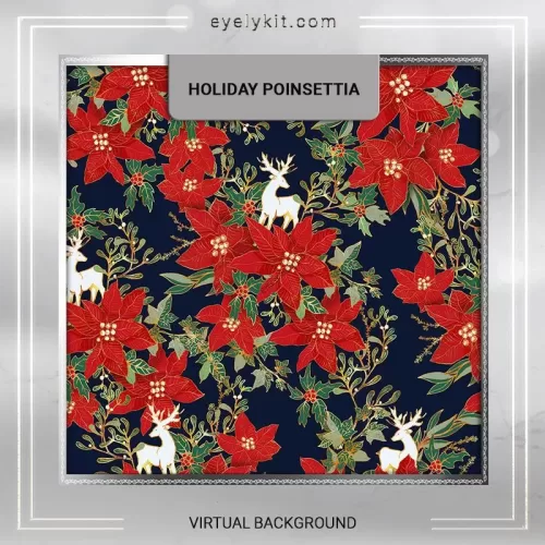 VIRTUAL BACKDROP photo-booth-backdrop-background-holiday-poinsettia-1