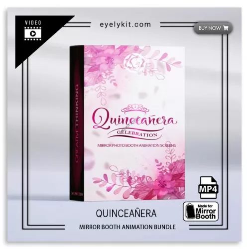 Quinceanera Animations Mirror Booth Boxsets vertical-animation-screen-photo-booths-quinceanera-box-set