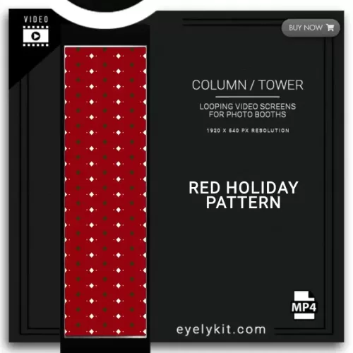 LED tower Photo Booth RED-HOLIDAY-PATTERN-PHOTO-BOOTH-COLUMN-SCREEN