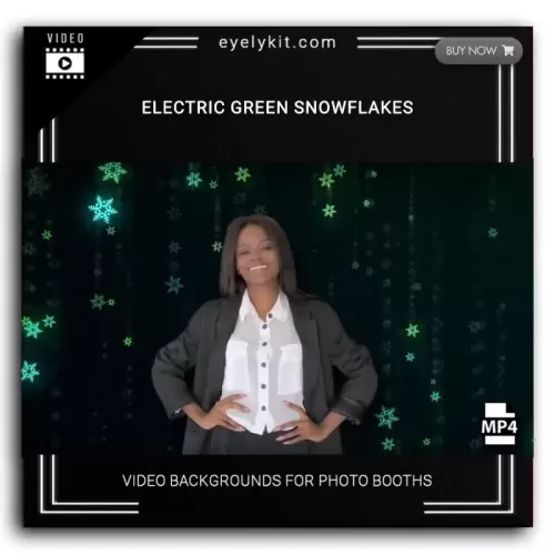 Winter Background Video Photo Booth electric-green-snowflakes-VIDEO-BACKDROP-PHOTO-BOOTH