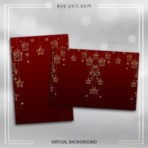 Christmas Backdrop virtual-backdrop-photobooth-golden-gift-3