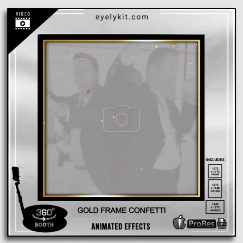 effects for curator live GOLD-FRAME-CONFETTI-360-booth-animated-effects-template