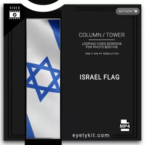 LED tower Photo Booth israel-flag-BOOTH-COLUMN-SCREEN