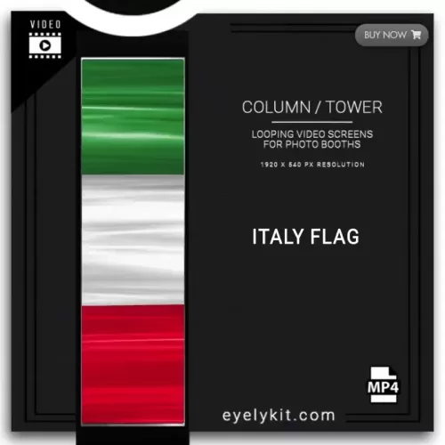 LED column tower photo booths italy-flag-BOOTH-COLUMN-SCREEN