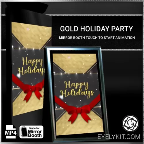 STUNNING HOLIDAY MIRROR BOOTH ANIMATIONS mirror-photobooth-animation-gold-holiday-party