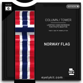 LED column tower photo booths norway-flag-BOOTH-COLUMN-SCREEN