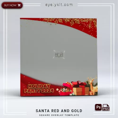 32 red and gold christmas templates santa-red-and-gold-square-PHOTO-BOOTH-OVERLAY-EYELYKIT-HOW-TO-FREE