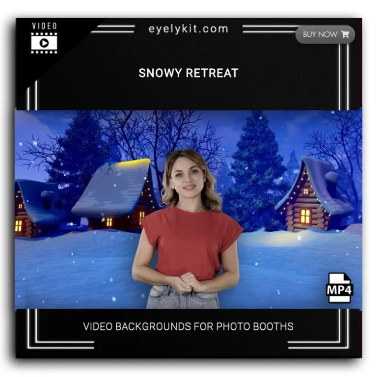 Holiday video backgrounds for photobooths snowy-retreat-VIDEO-BACKDROP-PHOTO-BOOTH