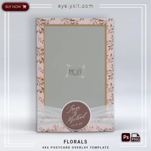 elegant overlay templates-FLORALS-1 PORTRAIT PHOTOS. Printable overlays Photo booth graphics Photo booth templates Premium overlays