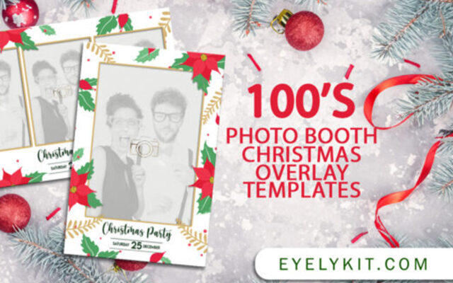 christmas photobooth overlay templates