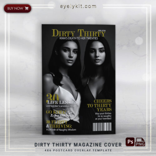 dirty thirty magazine cover templates PHOTOBOOTH-OVERLAY-BUNDLE-PORTRAIT-DIRTY-THIRTY-MAGAZINE-COVER