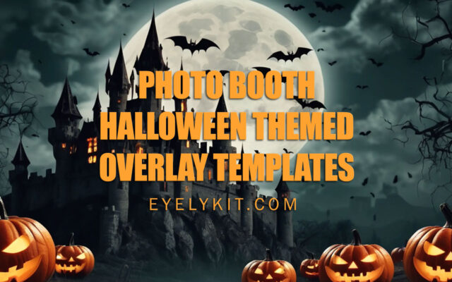 Halloween photo booth templates-Spooky photo booth overlays-Creepy Halloween frames-Customizable spooky Halloween photo booth templates-Scary Halloween photo booth props