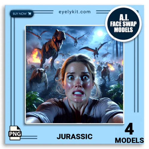 Jurassic park AI Face Swap photo-booth-ai-faceswao-models-ukraine-jurassic-models-1