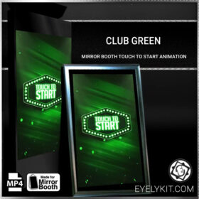 Green neon touch to start animation mirror mirror-photobooth-animation-club-green