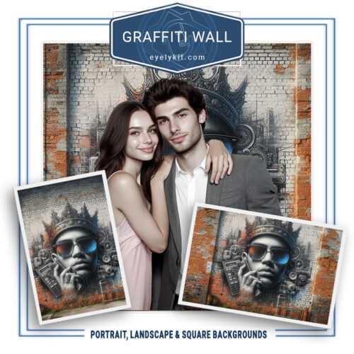 graffiti brick wall virtual backdrop AI-generated-virtual-backdrops-backgrounds-for-photobooth-overlat-templates-GRAFFITI-WALL-1