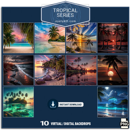 tropical island virtual backdrops AI-generated-virtual-backdrops-backgrounds-for-photobooth-overlat-templates-TROPICAL-SERIES-2