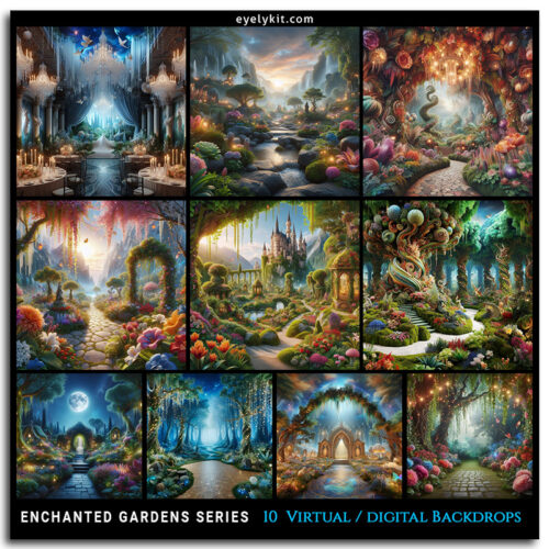 enchanted gardens virtual backdrops AI-generated-virtual-backdrops-backgrounds-for-photobooth-overlays--templates-enchanted_gardens_series-2