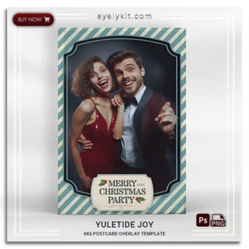 Photo Booth Assets Library Vintage Stripe Christmas Template PHOTOBOOTH-OVERLAY-EYELYKIT-HOW-TO-Yuletide-Joy-1PICP