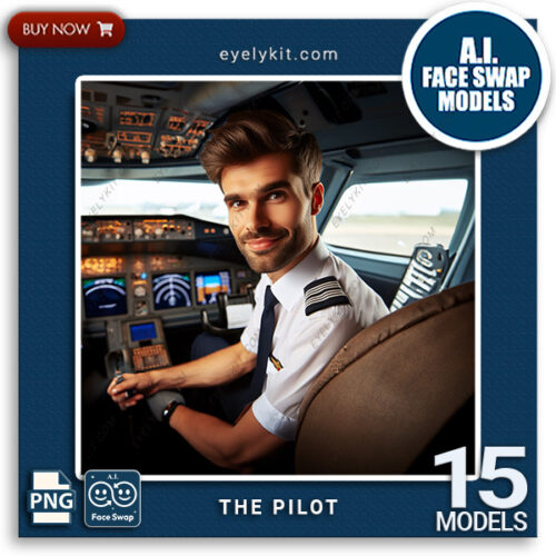 airline pilot AI faceswap images avatars ai-photo-booth-face-swap-models-the-pilot-1