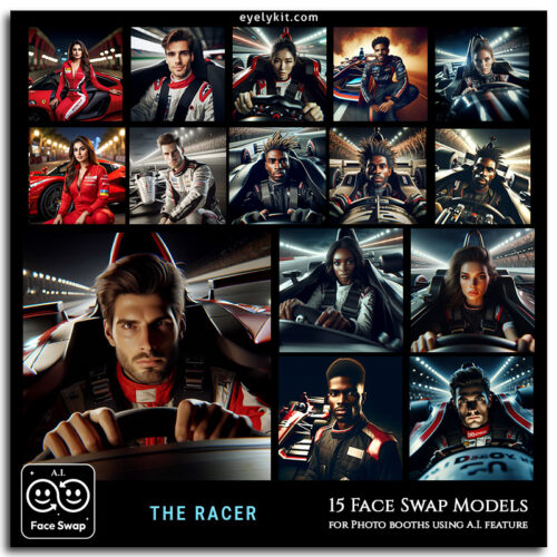 racing AI face swap images avatars ai-photo-booth-face-swap-models-the-racer-racecar-1