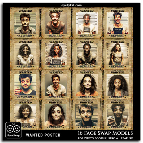 AI Face Swap Wanted Poster ai-photo-booth-face-swap-models-wanted-poseter-1