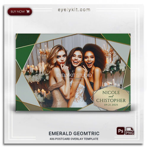 geometric emerald photo booth template PHOTO-BOOTH-OVERLAY-TEMPLATES-EMERALD-GEOMTRIC-1PICL