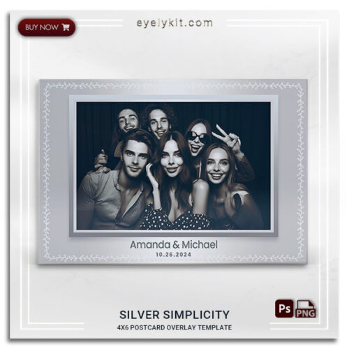 simple silver photo booth template PHOTO-BOOTH-OVERLAY-TEMPLATES-SILVER-SIMPLICITY-1PICL