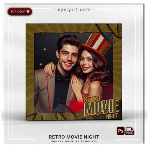 retro movie night template square PHOTOBOOTH-OVERLAY-EYELYKIT-HOW-TO-RETRO-MOVIE-NIGHT-SQUARE