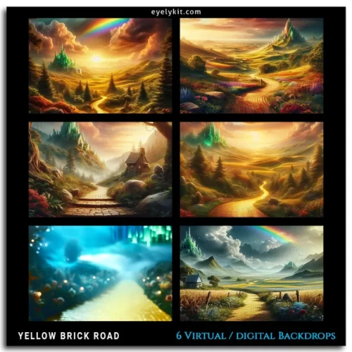 Yellow Brick Road Backdrops AI-virtual-digital-backdrops-backgrounds-for-photo-booths-Yellow-brick-road-2