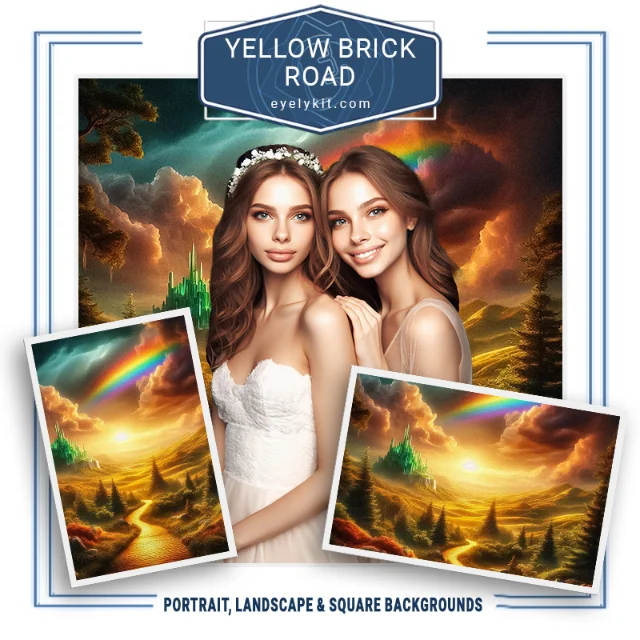 Yellow Brick Road Backdrops AI-virtual-digital-backdrops-backgrounds-for-photo-booths-Yellow-brick-road-2