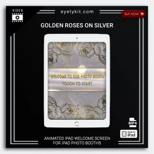 golden flowers ipad welcome screen photo booths