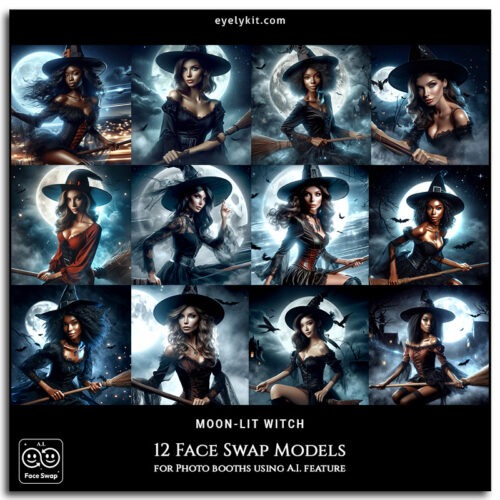 halloween witch face swap photo booths AI-Face-swap-models-for-photo-booths-halloween-witch-moon-lit-2 AI-Face-swap-models-for-photo-booths-halloween-witch-moon-lit-1