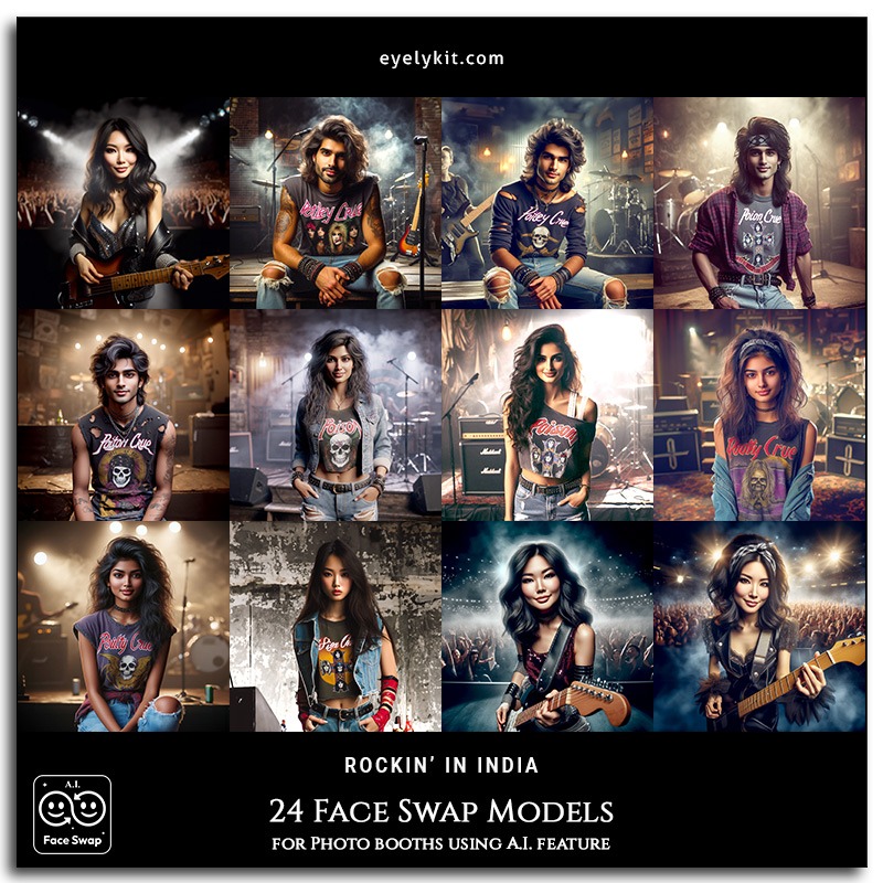 Indian Rock Star Face Swap Images AI-Faceswap-models-for-photo-booths-india-rock-face-swap-1