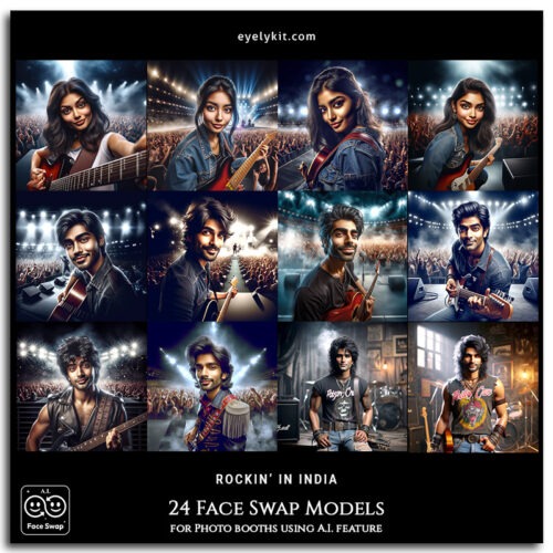 Indian Rock Star Face Swap Images AI-Faceswap-models-for-photo-booths-india-rock-face-swap-1