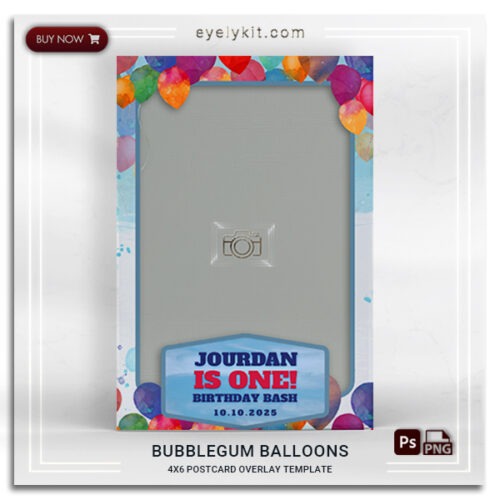 birthday balloons photo booth frame PHOTO-BOOTH-OVERLAY-TEMPLATES-BUBBLEGUM-BALLOONS-1PICP