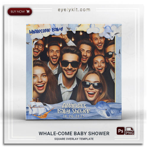 whale baby shower photo booth template PHOTO-BOOTH-OVERLAY-TEMPLATES-THEAFTERPARTY-SQUARE