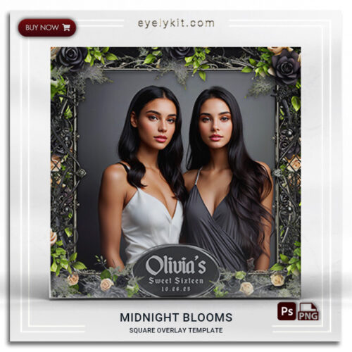 elegant gothic photo booth frame PHOTOBOOTH-OVERLAY-EYELYKIT-HOW-TO-MIDNIGHT-BLOOMS-SQUARE