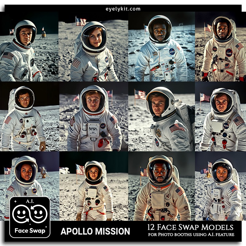 apollo space mission face swap AI-Faceswap-models-for-photo-booths-apollo-mission-on-the-moon-1 AI-Faceswap-models-for-photo-booths-apollo-mission-on-the-moon-2